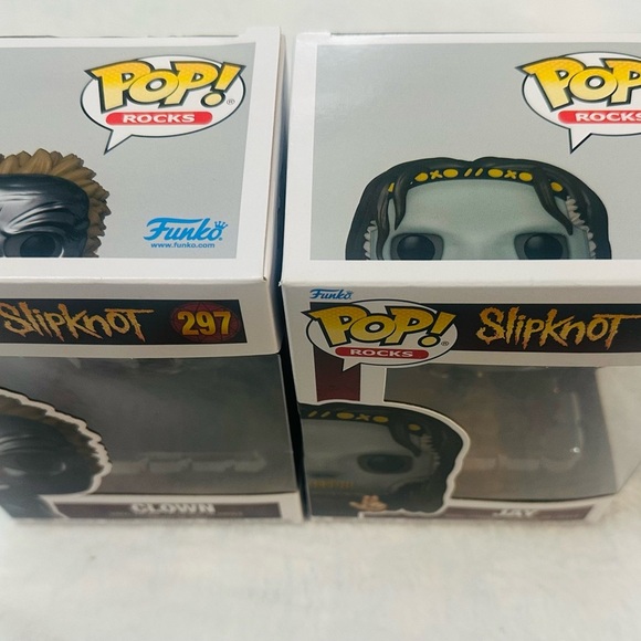 Lot of 2 Funko Pop! Rocks Slipknot Clown #297 & Jay #298 NEW Collectibles Music - Picture 5 of 5